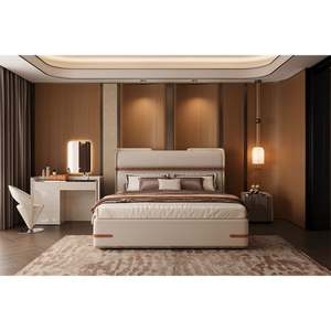 Italian Style Light Luxury <b>Dressing</b> <b>Table</b> <b>Modern</b> Simple High-End Master Bedroom Bucket Cabinet Lighted Mirror Solid Wood - Product Image 5