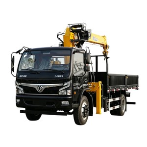 Camion grue télescopique fiable Dongfeng 4x2 5 tonnes avec flèche rigide et benne de chargement - Product Image 1