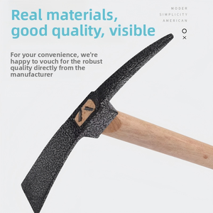 <span class=keywords><strong>Pioche</strong></span> de jardin robuste à double usage, à pointe plate, en acier pur, avec <span class=keywords><strong>manche</strong></span> en bois, en forme de croix, antirouille, vente en gros - Product Image 1