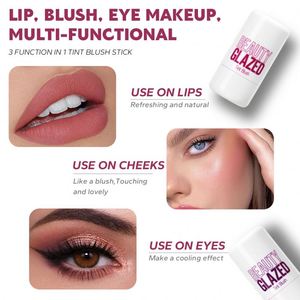 Beauty Glazed Water Jelly Tint Lip & Cheek Blush Stain Giratorio 4 colores Colorete Stick Easy Rouge Coloring Pluma hidratante - Product Image 5