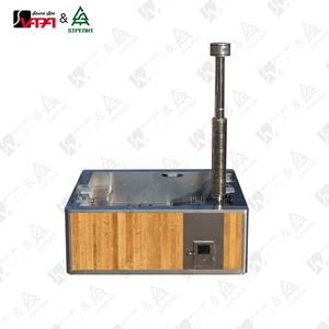 Bain à remous électrique à bois Vapa Square avec contrôle SpaNET, design moderne, hybride, pour usage extérieur - Product Image 2