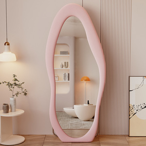 Miroir mural décoratif artisanal de forme irrégulière moderne, grand format pour dressing et salon, miroir de corps entier pour la maison - Product Image 5