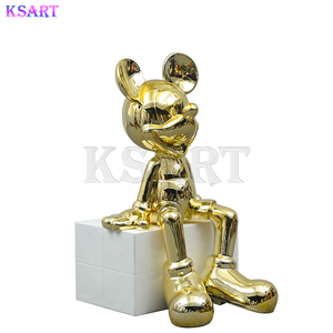 Sculpture personnalisée pop art statue en résine fibre de verre dessin animé <span class=keywords><strong>mickey</strong></span> mouse sculpture décoration de la maison - Product Image 2