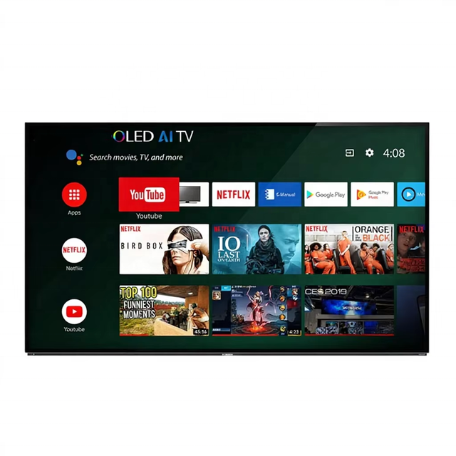Compatible with Skyworth 55-Inch Smart Android TV 4K UHD LED Panel Wide Black Cabinet HDTV Definition Mounting for Hotel TV