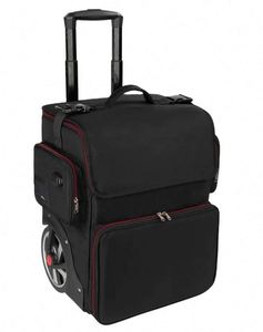 Free Sample 2 in 1 Rolling Large <b>Makeup</b> <b>Case</b> Travel Trolley Box Hairdresser Bag Customized Pouch <b>Case</b> With <b>Makeup</b> <b>Brush</b> Pouch - Product Image 1