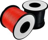 RVB Kupfer-Aluminium-Verbundkabel Rot-Schwarz Zweikerniges Parallelkabel Flexibles PVC-Mantel 2,5mm Überkopf-Überwachungs-Stromkabel 12V