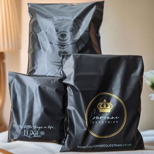 Low MOQ 50pcs Poly UV Matte Black Cosmetic Mailer Bags Custom Express Packaging Shipping Bag for Cosmetic Recyclable <b>Waterproof</b> - Product Image 4