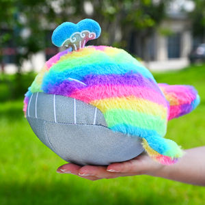 制作自己的软糖角色彩虹色蓬松鲸鱼毛绒动物毛绒玩具毛绒定制 - Product Image 4