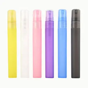 Empty refillable perfume hand sanitizer 5ml 10ml 15ml pen shape travel size plastic spray bottle