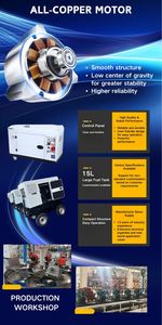 Nguồn Trực Tiếp Các Nhà Sản Xuất Chất Lượng Cao Ngoài Trời Di Động Tất Cả Các Đồng Máy Phát Điện Câm Máy Phát Điện Diesel Hộ Gia Đình 10/12/15/16kw - Product Image 4