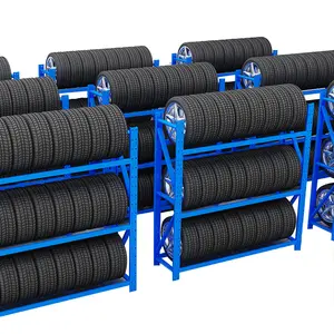Étagère de stockage pour pneus métal de service moyen pour entrepôt l'acier laminé à froid
