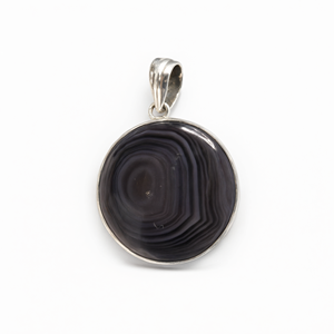 Pendentif en agate du Botswana en argent sterling 925 - bijoux en cristal/pierre précieuse Fête des Mères/anniversaire/fiançailles/mariage/anniversaire de mariage - Product Image 2