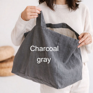 Sac fourre-tout en tissu de lin biodégradable de grande qualité avec fermeture à cordon, logo personnalisé, créations de prestige LTBG719, options de couleurs - Product Image 3
