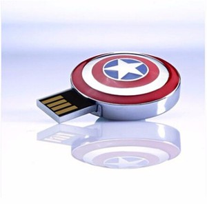 แฟลชไดรฟ์ <span class=keywords><strong>USB</strong></span> รูปโล่กัปตันอเมริกา ขนาด 64GB 32GB 8GB 2.0  กันน้ำ สีเงิน  ของขวัญ - Product Image 6