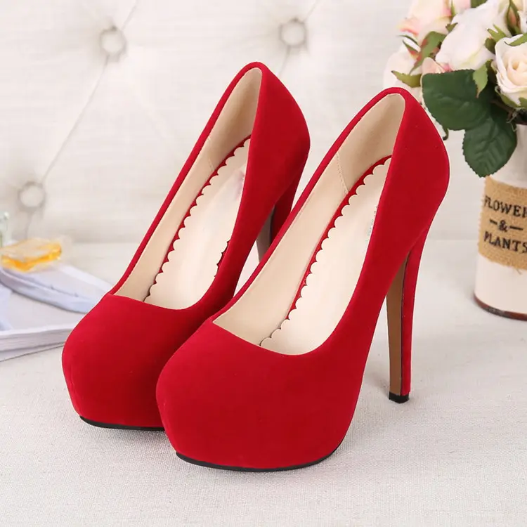 stylish stiletto girls trendy sexy red dance platform super high heel shoes