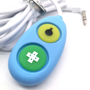 2 Tasten Silikon Mobil teil Krankens ch wester Anruf Anhänger 6,35mm Stereo TRS Telefonbuchse Kabel - Product Image 4