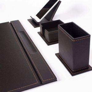 Vega 12-Piece Leather <b>Desk</b> Set Office Organizer with <b>Desk</b> <b>Pad</b> Mouse <b>Pad</b> and Mat Accessories for Home or Office - Product Image 2