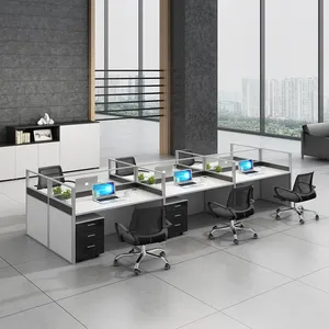 Desain Baru Berbagai Bentuk Staf Meja Komputer Meja Kerja untuk Kantor Kantor Modern Workstation