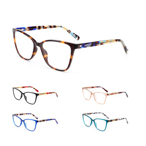 Luxury Thin Totorise Acetate Optical <strong>Frame</strong> Tritan Lightweight Cat <strong>Eye</strong> Shape Eyeglasses <strong>Frames</strong> with <strong>Crystal</strong> Decoration for Women - Product Image 1