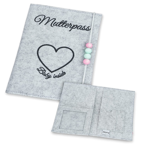 Funda de Fieltro Bordada para Mutterpass, Porta Pasaportes de Maternidad con Múltiples Diseños, <span class=keywords><strong>Carpeta</strong></span> Personalizada para Documentos de Embarazo, Regalo para Baby Shower - Product Image 6