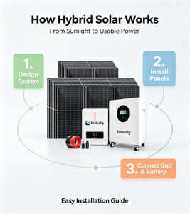 Système de stockage d'énergie solaire 10 kW pour usage domestique, batterie lithium hybride complète 12 kW 5 kW 6 kW avec kit - Product Image 4