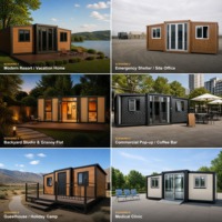 Maison préfabriquée moderne à faible coût, type conteneur, prête à être expédiée pour les bureaux modulaires et les salles de jardin