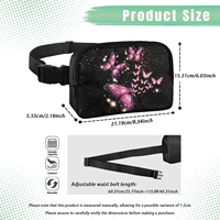 Sac banane personnalisé léger en polyester avec sangle de taille réglable et poche zippée pour femme, idéal pour les activités de plein air