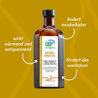 Huile essentielle de gingembre biologique naturelle pressée à froid, liquide 100% pur pour les soins de la peau