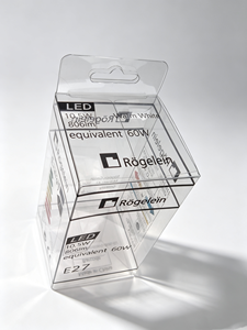 Boîte d'emballage personnalisée pour ampoules LED en plastique avec logo — Boîte de présentation transparente en PVC pour ampoules et lampes LED, boîte d'emballage transparente en gros - Product Image 1