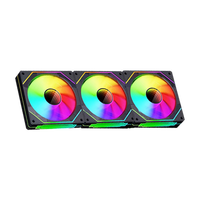 Ventilateur de Boîtier d'Ordinateur Jungle Leopard Prism 4pro 120mm Noir Blanc Effet Miroir Infini Lumineux ARGB Plastique Roulement à Billes Faible Bruit