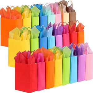 Petits cadeaux, sacs de fête avec poignées, sacs en papier pour cadeaux, sacs pour Noël, mariage, baby shower, anniversaire - Product Image 1