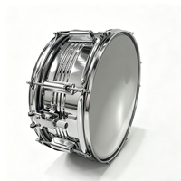 China Manufacturer 14x5.5 Inch Double Layer Metal Shell Snare Drum 8 Lugs Chrome Hardware Percussion Instrument for Stage Rock