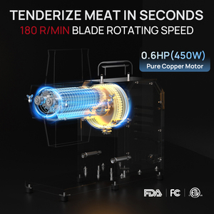 450W macchina per appiattimento del petto di pollo pesante 304 automatica elettrica in acciaio inossidabile nuova lavorazione del batticarne - Product Image 3
