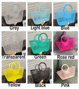 다기능 핸들 바구니 야외 캠핑 작은 피크닉 주방 야채 보관 바구니 여성 핸드백 젤리 가방 - Product Image 2