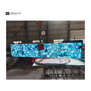 Panneau de <span class=keywords><strong>plafond</strong></span> en agate translucide personnalisé, dalle de pierres précieuses rétroéclairées naturelles pour décoration intérieure de luxe - Product Image 4