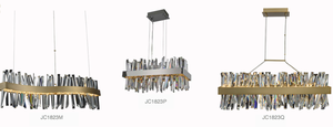 In acciaio inox spazzolato oro lampadario doppio strato pendente moderna di illuminazione <span class=keywords><strong>a</strong></span> <span class=keywords><strong>sospensione</strong></span> <span class=keywords><strong>per</strong></span> soffitto alto grande camera - Product Image 5