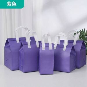 Bolsa de Mano Laminada con Logotipo Personalizado para Publicidad de Comida Rápida, Estilo Vintage de Verano, No Tejida, para Llevar - Product Image 6