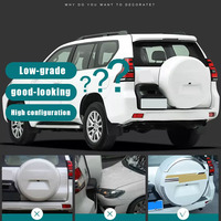 Kit de réflecteurs de pare-chocs arrière à LED rouges et feux de freinage haute luminosité avec couvre-roue pour Toyota Land Cruiser PRADO FJ150 2010-2021