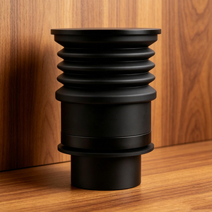 Buse en silicone noir de luxe personnalisable et écologique, à rétention nulle, pour Eureka Atom, doseur simple, certifiée LFGB pour le café - Product Image 4