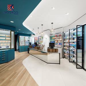 आधुनिक उच्च अंत फार्मेसी दुकान इंटीरियर डिस्प्ले फर्नीचर डिजाइन स्टाइलिश कैशियर काउंटर रैक - Product Image 3