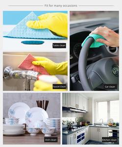 ידידותי לסביבה לשימוש חוזר ארוג צלחת ארוג מטלית מהיר יבש מלבן פלסטיק ספוג בד מטבח בית שולחן עבודה - Product Image 6