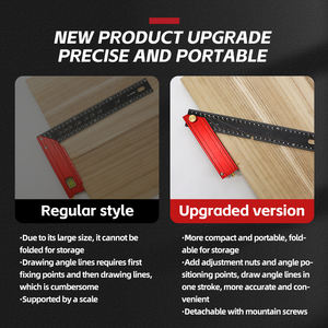 Qualité travail du bois personnalisé étanche pliable trou règle multifonctionnelle en alliage d'aluminium pliable trou règle - Product Image 4