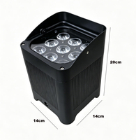 Projecteur LED PAR IP65 9x18W RGBWAUV UV sans fil sur batterie, étanche, base E27, pour jardin, contrôle DMX512
