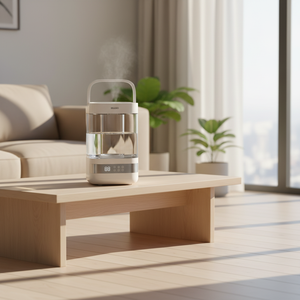 Humidificateur électrique à vapeur chaude en verre transparent de haute qualité pour les foyers et les hôtels avec 1 an de garantie - Product Image 1
