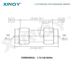 XINQY <span class=keywords><strong>Test</strong></span> Adapter 50 Ohm SMA Male RF Connection Adapter DC-18GHz RF Coaxial Adapter - Product Image 4
