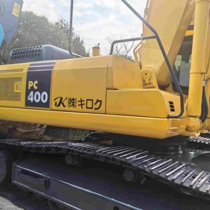 Excavadora Komatsu PC400 Amarilla sobre Orugas, 40 Toneladas, Equipo de Construcción Usado - Product Image 1