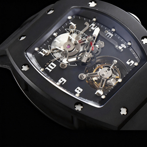 Fashionable Trendy Men's Stainless Steel Mechanical <b>Watch</b> with <b>Black</b> Ceramic Full Hollowed Dial Classic Tourbillon <b>Watch</b> - Product Image 2