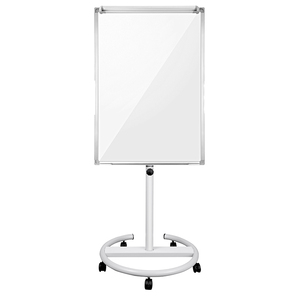 Altura ajustável flip chart cavalete whiteboard stand retrátil whiteboard com rodas para escritório/sala de reunião - Product Image 1