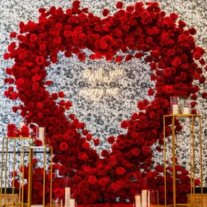 Arco de Corazón Artificial para Decoración de Escenarios, Arreglo 5D, Arco de Corazón con Flores para Decoración de Bodas - Product Image 1