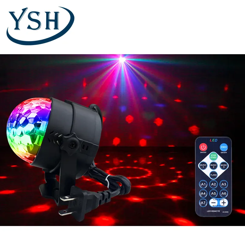 Mini Disco ball lamp EU plug-in LED car ambient light Sound Activated dj Holiday party lights for Christmas Festival